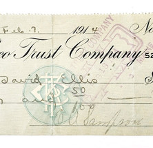 1914 Kineo Trust Company Bank Check E.A. Sampson Dover Maine Signed 6075... - $369.57 MXN