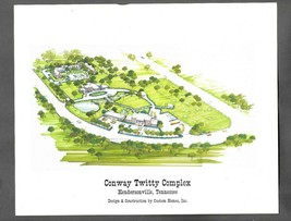 Vintage CONWAY TWITTY COMPLEX Twitty City Construction Rendering 8 x 10 ... - $59.39