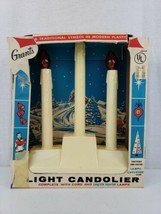 Vintage Grants Christmas Window 3 Light Plastic Candolier C7 Bulbs With Box 1B - £19.65 GBP