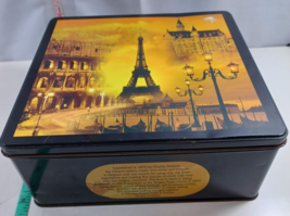 Charles Delacre Bakery (empty) Tin  Belgium Eiffel Tower Picturesque Large - $14.85