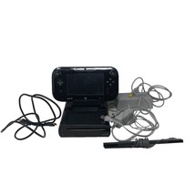 Wii U 32GB Black System Console w/ Gamepad Tablet &amp; Cords + 3 Mario Games - £311.38 GBP