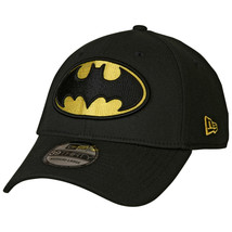 Batman Classic Symbol Color Block New Era 39Thirty Fitted Hat Black - £32.47 GBP