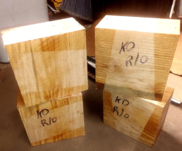 One (1) Kiln Dried Red Oak Bowl Blanks Lathe Turning Block 8 X 8 X 3&quot; - £27.65 GBP