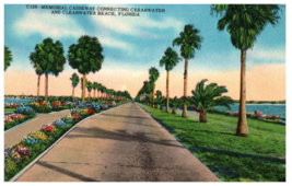Memorial Causeway Connecting Clearwater and Clearwater Beach Florida Postcard - £7.00 GBP