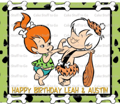 Pebbles and Bam Bam Edible Cake Topper - $12.99