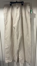 NWT GAP 365 High Rise Linen-Cotton Trousers Stripe Resort  Pant Sz 20 Ta... - $49.99