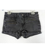 American Eagle Super Stretch Denim Shorts Size 6 Black - £9.92 GBP