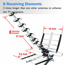 Five Star HDTV Antenna 2024 VHF/UHF 4K 200 Miles ATSC 3.0 Ready Mounting - £35.25 GBP