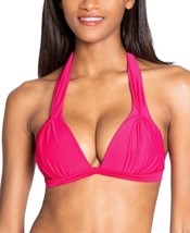 Rachel Roy Triangle Halter Bikini Top Size M Freesia Bright Pink New  - £19.63 GBP
