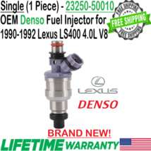 NEW OEM Denso x1 Fuel Injector For 1990-1992 Lexus LS400 4.0L V8 #23250-50010 - $103.45