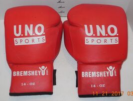 U.N.O. Sports Bremshey Size 14oz Boxing Training Gloves MMA - $29.65