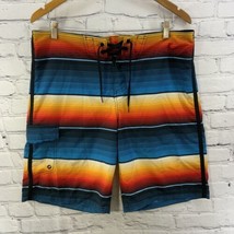 Mossimo Swim Trunks Mens Sz 36 Striped Multicolored  - $17.82