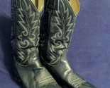 Vintage MEN&#39;S DAN POST El Paso 110J Black Leather Western Cowboy Boot SI... - $118.80