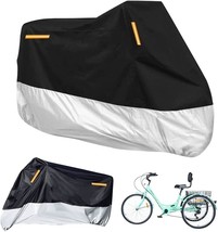 Premium Adult Tricycle Cover, Universal For All 3 Wheel, Black &amp; Silver,... - £23.80 GBP