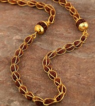 Handmade 22KT Yellow Gold Fabulous Rudraksha Beads Necklace Chain Unisex Jewelry - £3,550.39 GBP