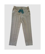 St John Women Pants Sz 8 Khaki Dove Straight Leg Trousers MSRP $395 - $151.71 CAD