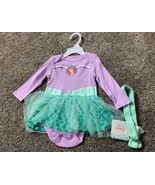 Disney Baby Size 3/6M Purple Princess Ariel Skirted Bodysuit &amp; Headband Set - £11.06 GBP