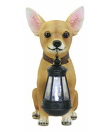 Picante Mexican Chihuahua Dog Decor Path Lighter Statue With Solar LED L... - £47.39 GBP