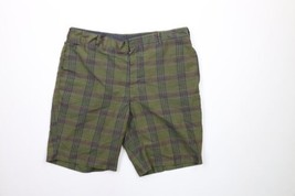 Vintage 50s 60s Mens 36 Faded Flat Front Above Knee Chino Shorts Green P... - £52.09 GBP