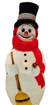 General Foam 42&quot; Snowman Red Scarf/Stars Lighted Blow Mold Yard Decor Ch... - £91.53 GBP