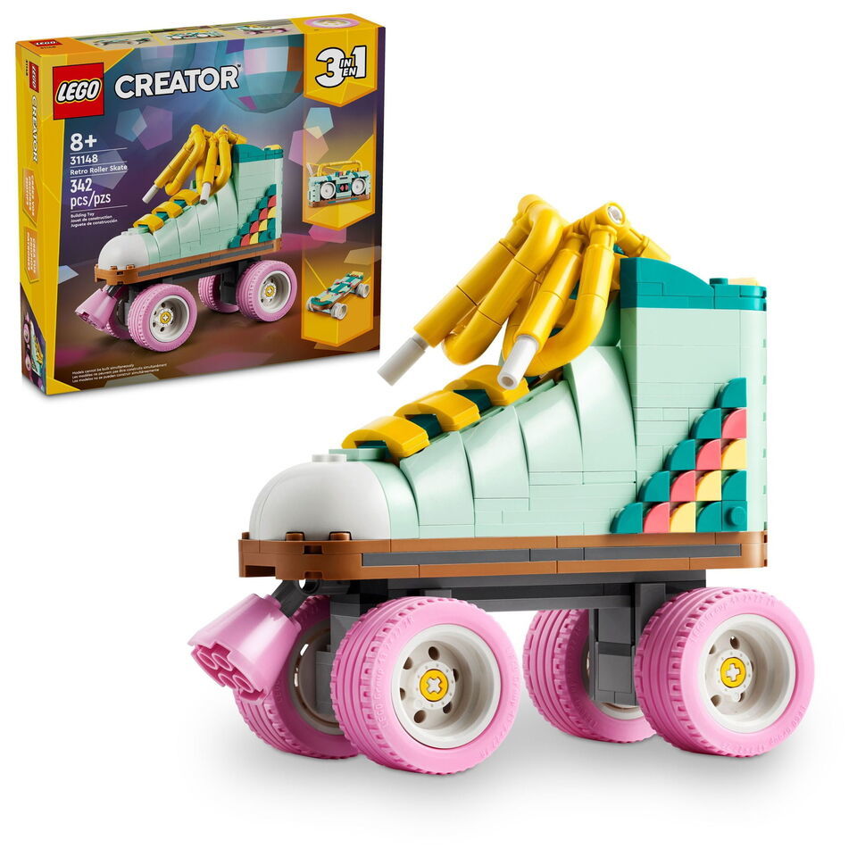 LEGO Creator 3 in 1 Retro Roller Skate Building Kit, Transforms from Rol... - $61.62