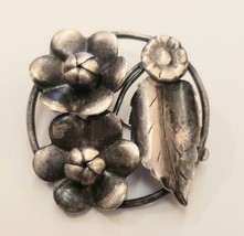 925 Sterling silver Flower  Pin - $17.77