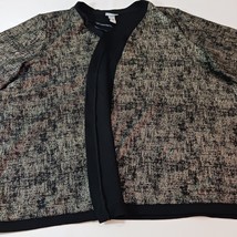 Catherine's Women's Black & Brown Open Front Jacket Blouse Top Size 5X (34W/36W) image 12