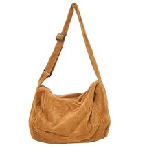 Corduroy Tote Bag 2023 Women Fashion  Bags Female Shopper Solid Color Large Capa - £149.97 GBP