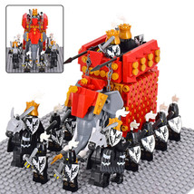 Medieval Black Eagle Knights Legion Army with War Elephant Minifigures Set A - £36.50 GBP