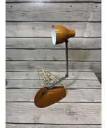 Vintage Mid-Century Task Desk Lamp Model HC-18 Orange/brown Hamilton - W... - $28.71
