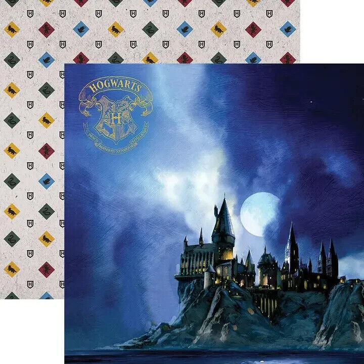 Harry Potter hogwarts Castle Double Sided 12X12 Scrapbook Paper - Single... - $1.73