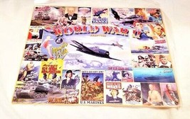 15" World War 2 WWII ww2 Postcard military mix STEEL metal sign 1939 - 1945 - $49.50