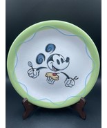 Vintage Mickey Mouse Green Dessert Plate so cute 8 1/2” - $18.05