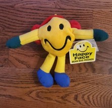 Dan Dee Happy Face Ear Muffs B EAN Bag w/HANG Tag Plush Stuffed Animal 7&quot; Toy - £6.10 GBP