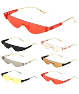 SLIM RIMLESS SHIELD ONE PIECE MONO LENS FUTURISTIC SKINNY SUNGLASSES CYB... - $166.12 MXN