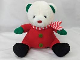 Soft Dreams White Bear Plush Christmas Red Outfit 6 Inch Stuffed Animal Toy - $14.95