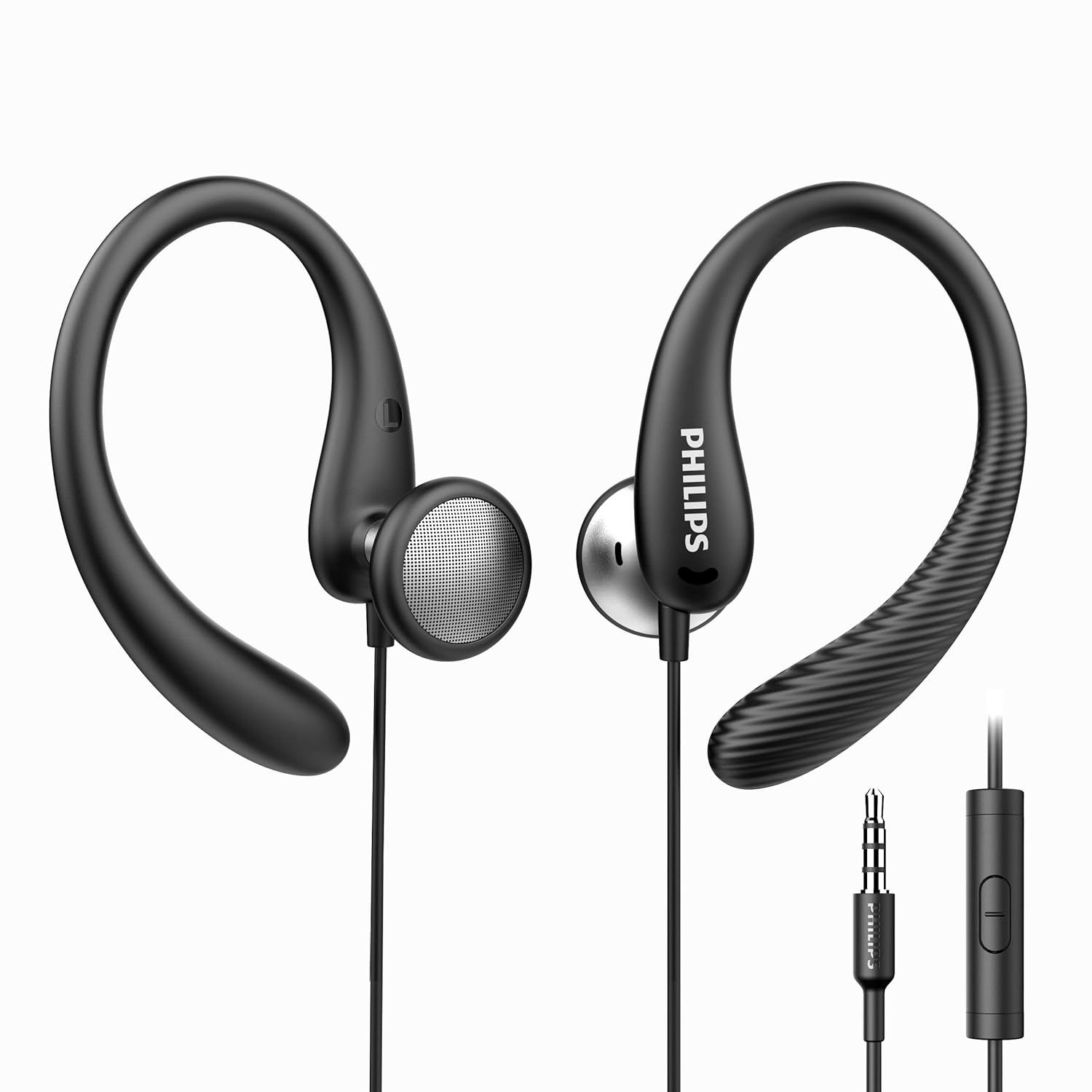 PHILIPS Over The Ear Earbuds, Flexible Wrap Around Earbuds, Around Ear Headphone - $37.99