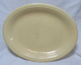 Genuine Fiesta H-L-C USA Ivory 12-1/2&quot; Oval Serving Platter Plate - $21.77