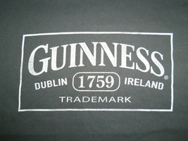 Black Guinness Beer Brand Dublin Ireland T Shirt Adult L Free US Shipping - £15.26 GBP