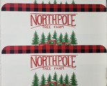 Set of 3 Same Plastic Placemats,12&quot;x16&quot;RED TRUCK W/CHRISTMAS TREES,NORTH... - £12.85 GBP
