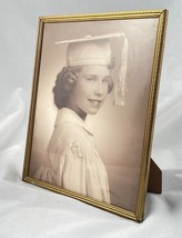 Vintage 1960 High School Graduation Photo Pretty Girl Cap and Gown With ... - $131.84 MXN
