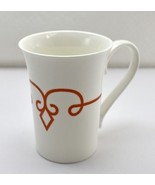 Starbucks White Mug Flare Rim Red Scroll - 2015 Starbucks Coffee Company... - £7.30 GBP