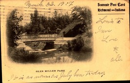 1907 Richmond, In - Udb Postcard- Souvenir Post Card Glen Miller Park BK55 - £3.90 GBP