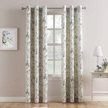 No. 918 Harbor 48&quot; X 84&quot; Marra Floral Print Semi-Sheer Grommet Curtain P... - $34.92