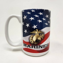 Department Of The Navy United States Marine Corps Mug White American Flag USA - £11.89 GBP