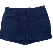 Crewcuts by J. Crew Everyday Navy Blue Cotton Chino Shorts Girls 4 - £6.37 GBP