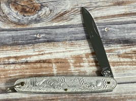 Vintage Single Blade Aluminum Handle Pocket Knife  - $14.50