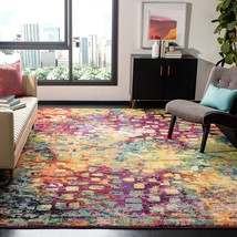 Safavieh Monaco Collection Area Rug - 5&#39;1&quot; X 7&#39;7&quot;, Pink &amp; Multi, Boho, Mnc225D - £64.78 GBP