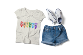 CRAYONS NAME SHIRT Back to school shirt , Girls Personalize crayons shirt - $14.95