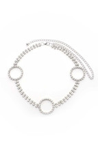 Circle 2 Line Rhinestone Chain Belt - $10.80